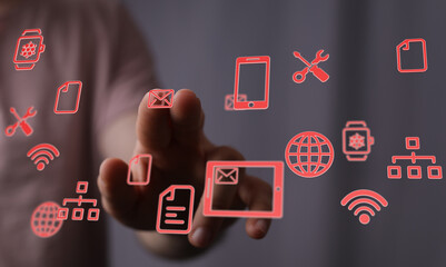 Touching technology and digital interface: Innovation, network and future concepts on hand. Global data informa