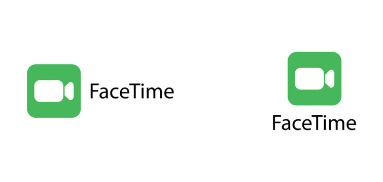 FaceTime App Logo with Text on Transparent Background, Editorial&nbsp;Use&nbsp;Only