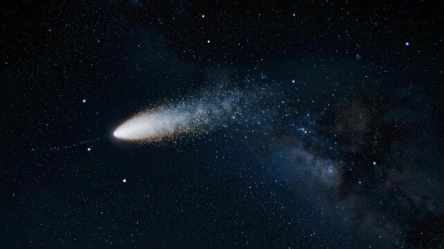 Comets Journey - A Cosmic Spectacle of Light and Ice.