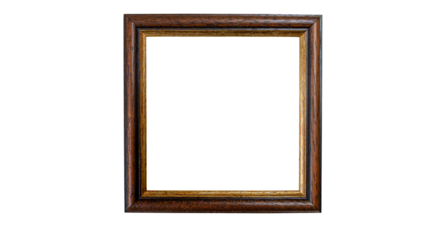 Wooden picture frame isolated on white background
