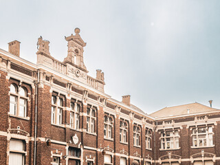 Antique building view in Charleroi, Belgium