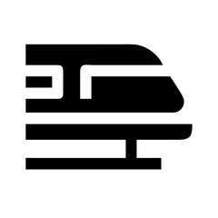 Maglev Train Highspeed Transportation Railway Infrastructure icon set