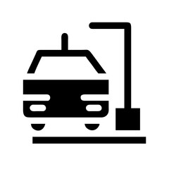 Obraz premium Vehicle Dock Automotive Mobility Transport Charging Technology Station icon set