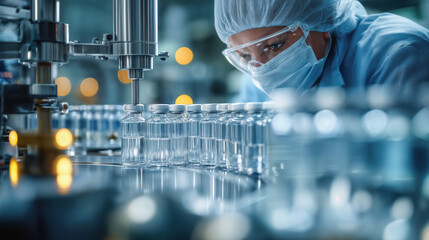 Tech handles vaccine vials