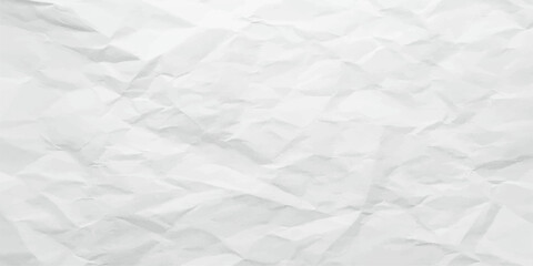 Crumpled paper texture: A rough, creased sheet with a vintage, grunge pattern. Background for various purposes. Top view and full frame of wrinkled or crumpled white paper texture. damaged, crease, 3d
