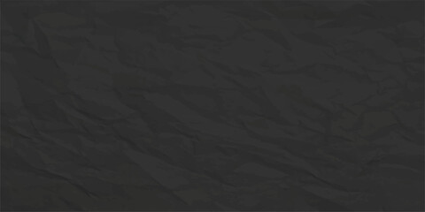Dark black paper texture background with a rough, grunge pattern surface. Wrinkled craft paper background, rough cardboard surface, Design element, copy space for text. crumpled design textured. arts