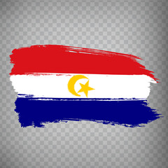 Flag of Johor Bahru is city of Malaysia  brush strokes. Flag Johor Bahru on transparent background for your web site design, app, UI.  EPS10. 