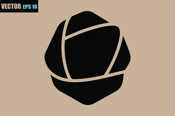 Stylized segmented organic shape vector illustration graphic design