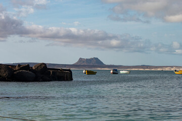 Naklejka premium Rocha Estancia from Sal Rei, Boa Vista, Cape Verde