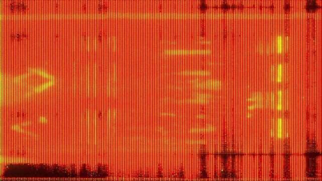4K abstract glitch frame with orange and yellow data patterns, digital noise and compression artifacts, analog signal error overlay for motion design, cyberpunk aesthetic background distorted pixel