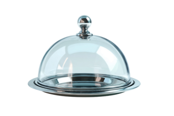 Classic Restaurant Cloche Illustration isolated on transparent background