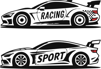  race car vector, checkered flag designs, racing stripe speed, decal patterns, dynamic lines, competition, automotive graphics, black and white finish line motorsport.