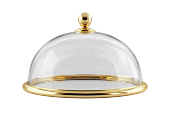 Hospitality Cloche Line Art isolated on transparent background
