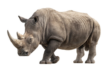 Obraz premium Powerful Rhino Silhouette Design isolated on transparent background