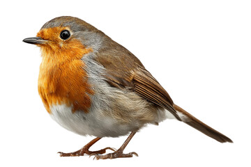 European Robin Side View Graphic isolated on transparent background