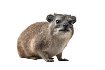 Rock hyrax resting illustration isolated on transparent background