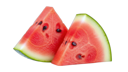 Watermelon Slices Isolated on White