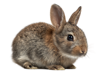 Wild rock rabbit close-up illustration isolated on transparent background