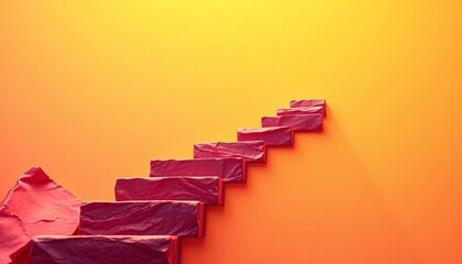 Career progression ladder ascending to the top, path, professional