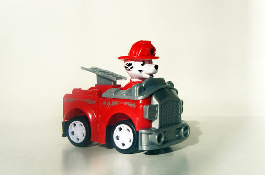 Lviv, Ukraine - November 6, 2025: Marshall figure, PAW Patrol character, toy