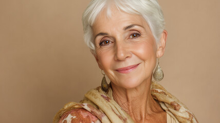 Portrait of happy senior woman