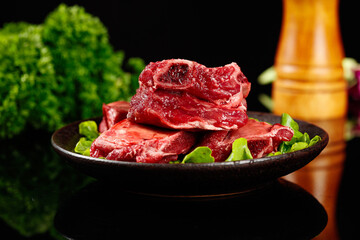Fresh Raw Beef Ribs and Chops - Premium Quality Meat Cut