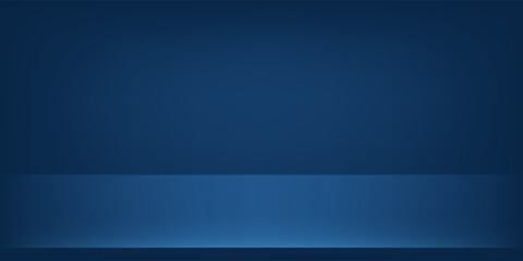 Blue navy color studio background. Space for selling products on the website. Vector illustration.