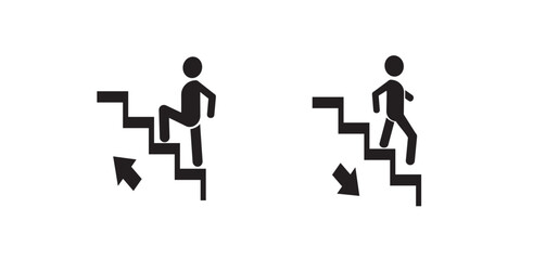 up down stairs icon information sign