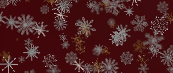 Artistic background with snowflakes in winter colors, perfect for Christmas cards or holiday designs. Festive,