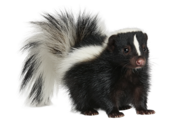 Realistic skunk isolated on transparent background