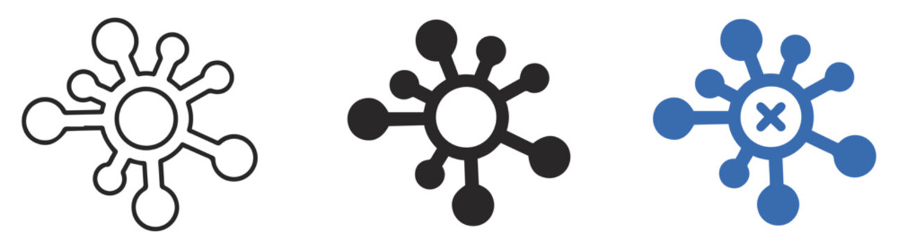 hub and spoke network connection icon