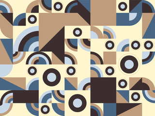 Obraz premium Vibrant abstract geometric pattern background with retro-inspired modern art design