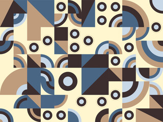 Obraz premium Vibrant abstract geometric pattern background with retro-inspired modern art design