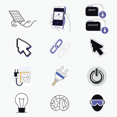 UI/UX Connectivity Icons Set