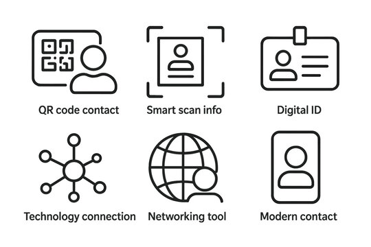 Qr codes and digital ids - modern contact solutions and networking tools