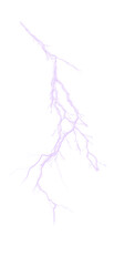 Cinematic Night Lightning Strike PNG – Bright Electric Bolt with Glow Effect