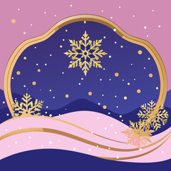 christmas background with snowflakes