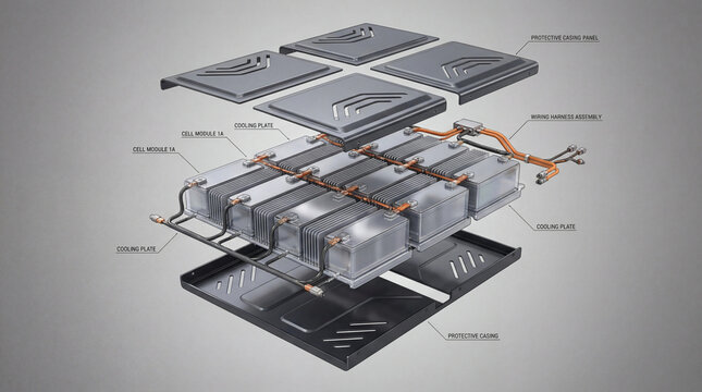 battery pack exploded layer diagram