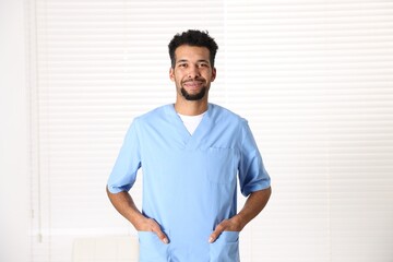 Portrait of doctor in medical uniform in clinic