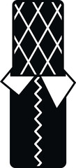 Fototapeta premium Chocolate bar icon with opened wrapper showing the textured candy