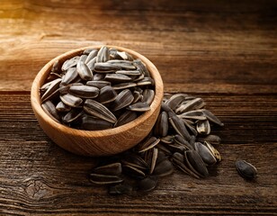 healthy sunflower seeds a nutritious snack for a modern diet rustic wood table
