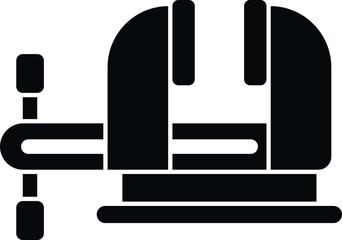 Bench vise gripping tool representing workshop equipment for holding materials during work