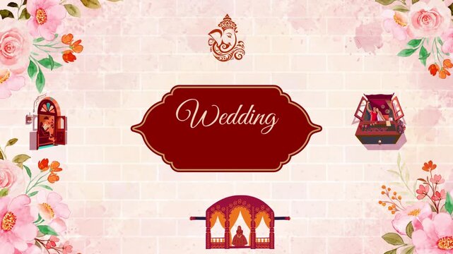 Elegant Floral Wedding Invitation Video