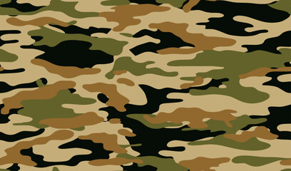 Full seamless abstract military camouflage skin pattern vector for decor and textile. Green army camo design for textile fabric print. © MSK Design