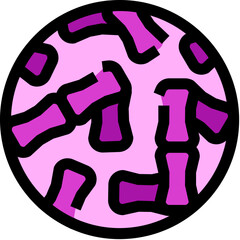 Bamboo segments floating in a pink circular icon