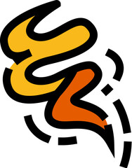 Naklejka premium Swirling aroma vapor line icon concept