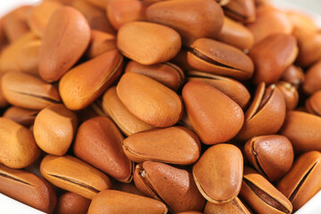 Handpeeled Pine Nuts Collection - Large Red-Brown Northeastern Nuts Food Photography