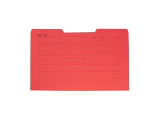 Bright Red Lined File Folder for Notes