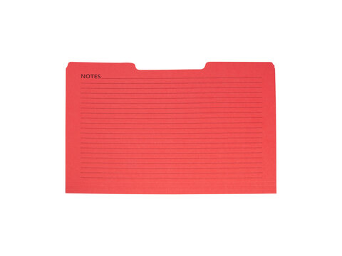 Bright Red Lined File Folder for Notes