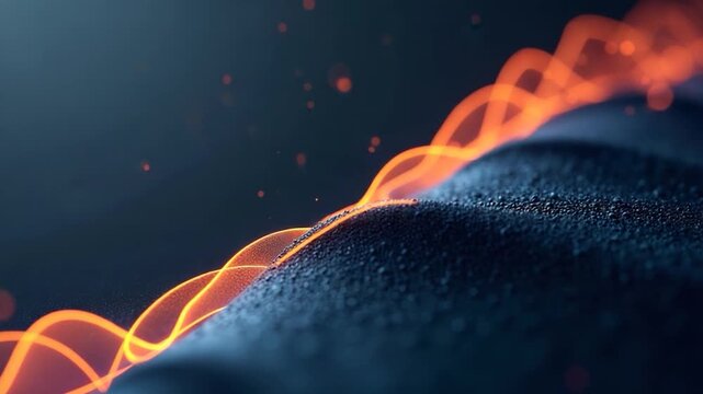 Video A close-up shot of blue fabric with red lights, suitable for use in fashion or design projects